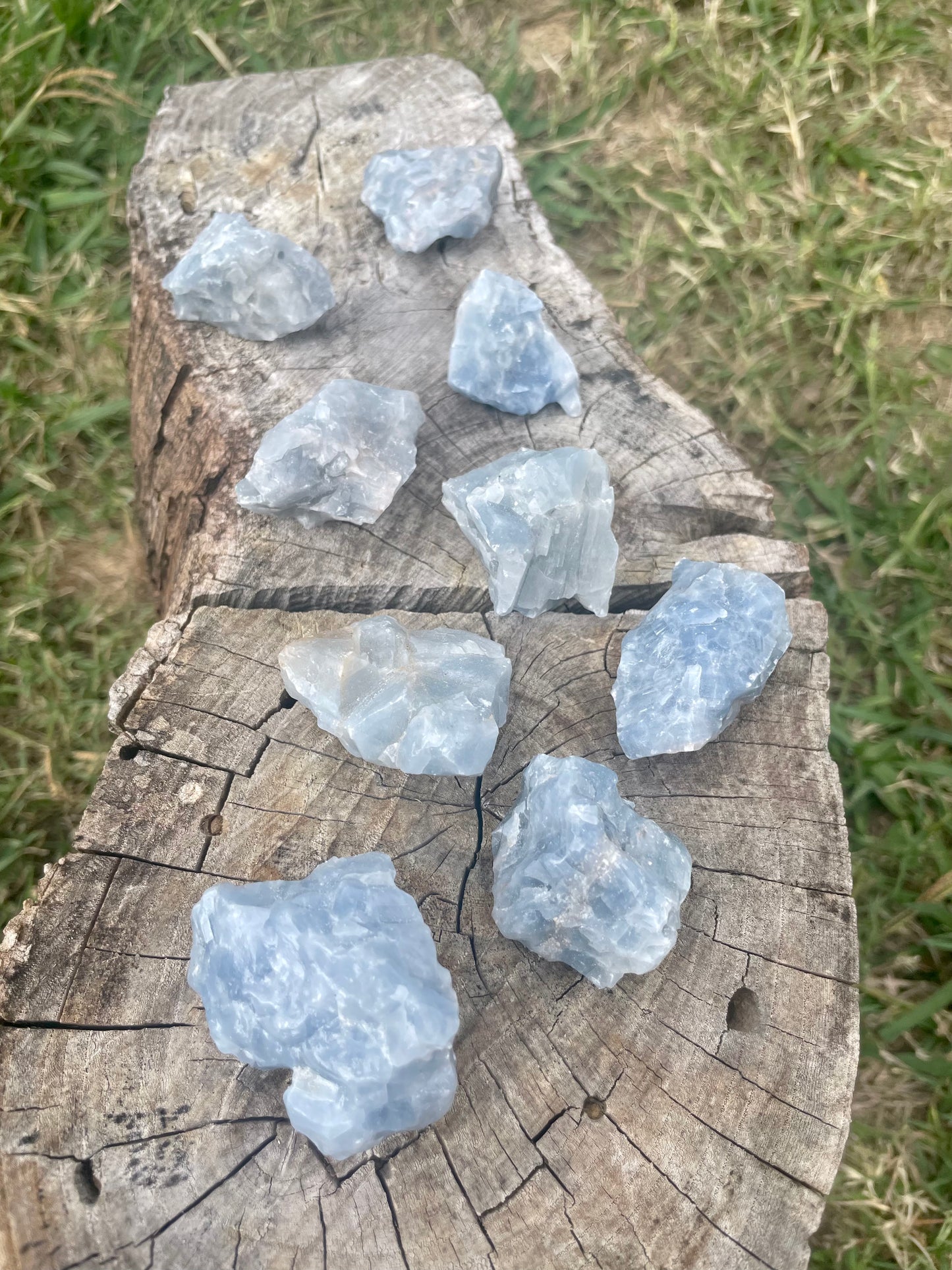 Blue Calcite chunks