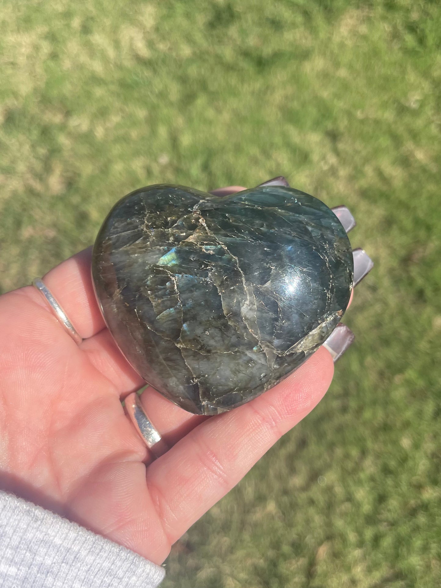 Labradorite heart 2
